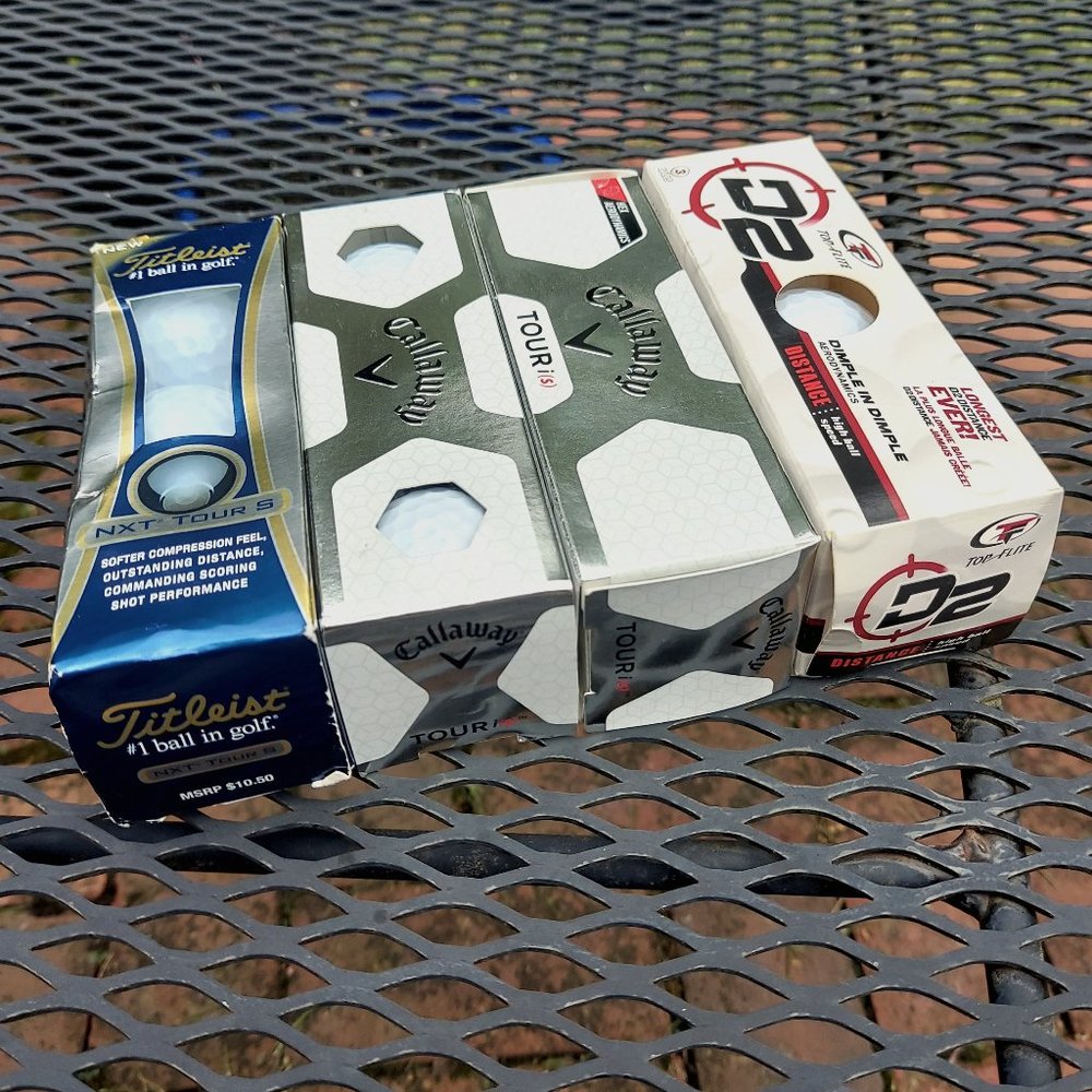 Golf Balls Bundle Callaway Titleist Top Flite 4 Sleeves 12 Balls  New Never Hit